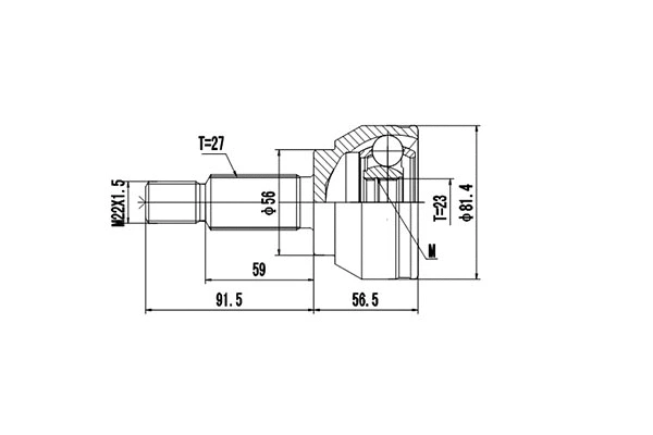 Joint Kit, drive shaft (DCV818007)
