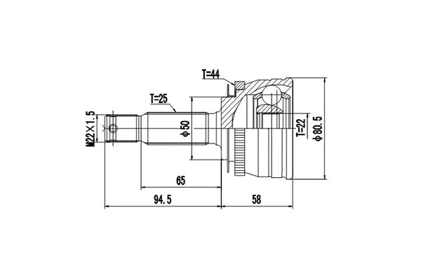 Joint Kit, drive shaft (DCV827076)