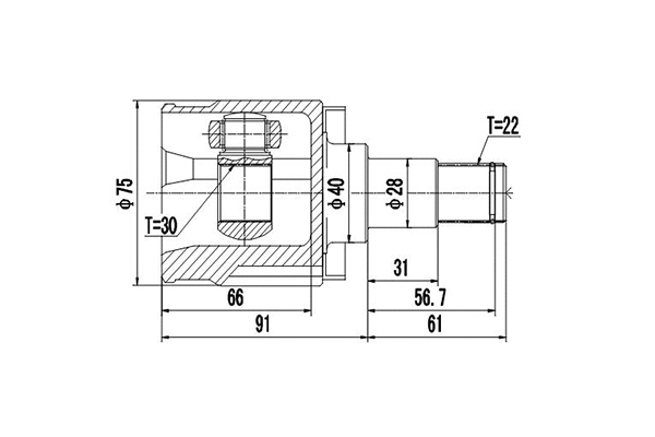 Joint Kit, drive shaft (DCV654003)
