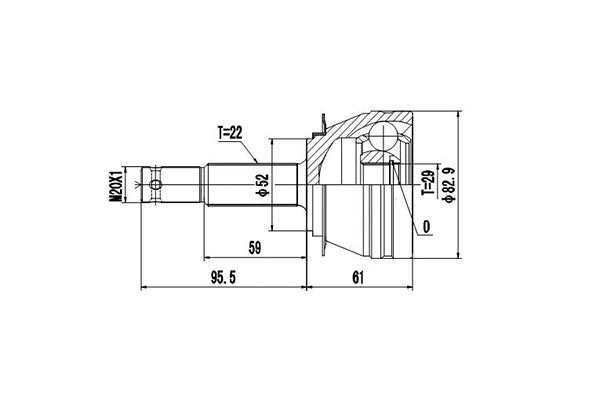 Joint Kit, drive shaft (DCV812019)