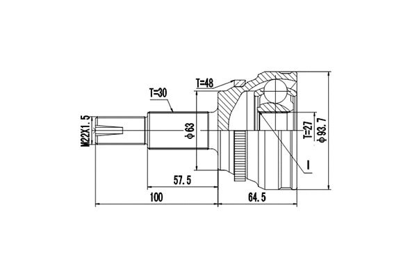 Joint Kit, drive shaft (DCV859042)