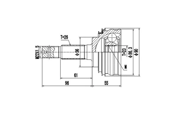 Joint Kit, drive shaft (DCV859005)