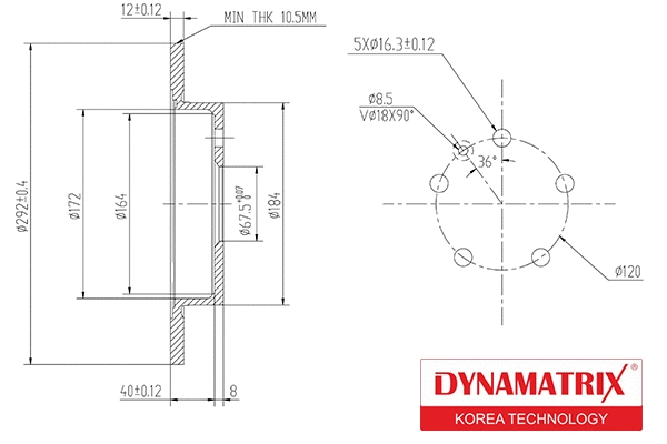 Brake Disc (DBD1804C)