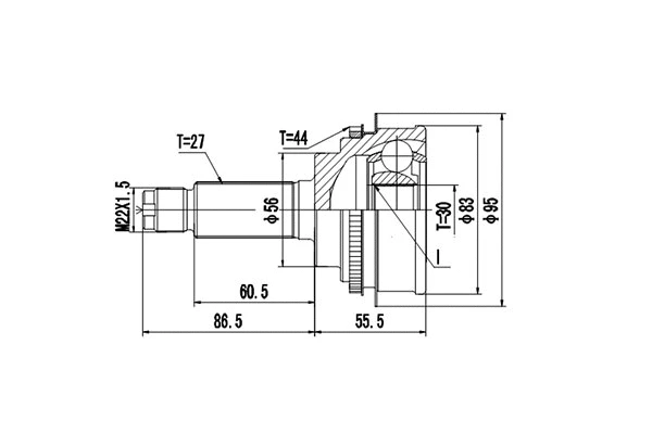 Joint Kit, drive shaft (DCV856026)
