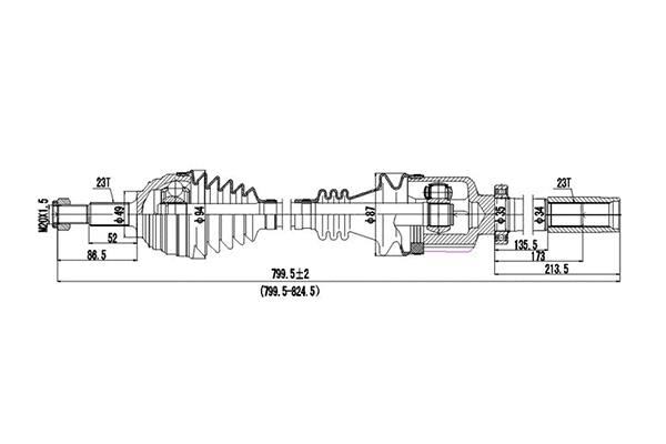 Drive Shaft (DDS250440)