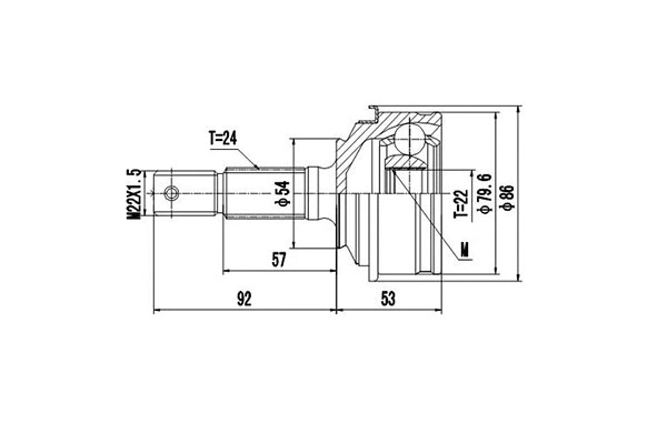 Joint Kit, drive shaft (DCV814006)