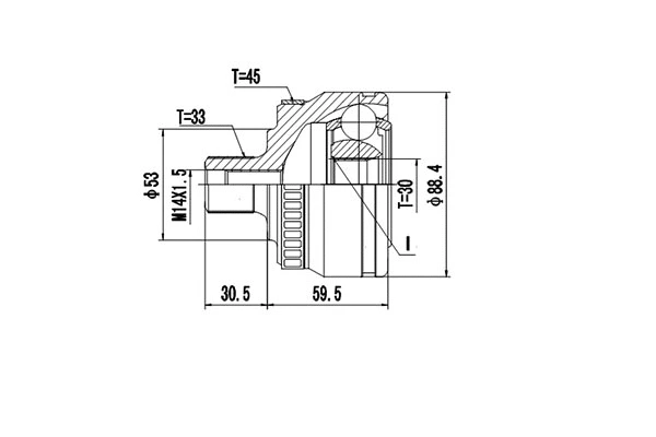 Joint Kit, drive shaft (DCV861012)