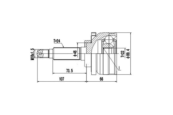 Joint Kit, drive shaft (DCV828004)