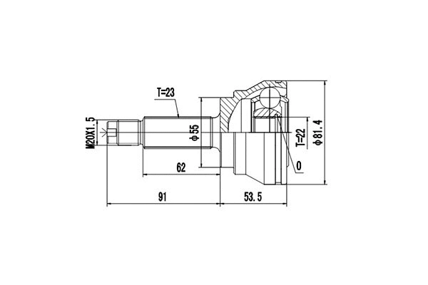 Joint Kit, drive shaft (DCV818019)