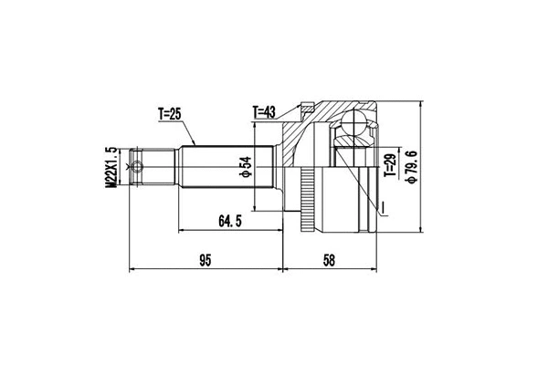 Joint Kit, drive shaft (DCV839008)