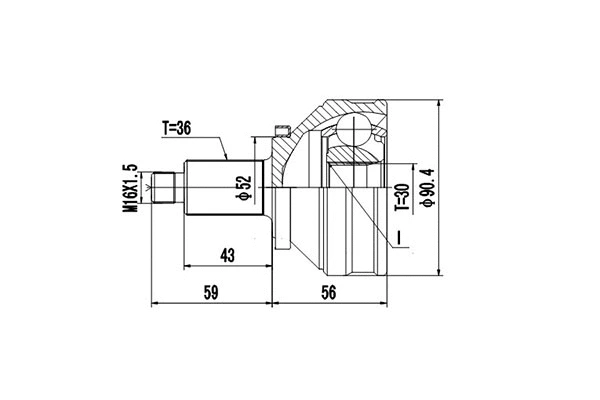 Joint Kit, drive shaft (DCV803024)