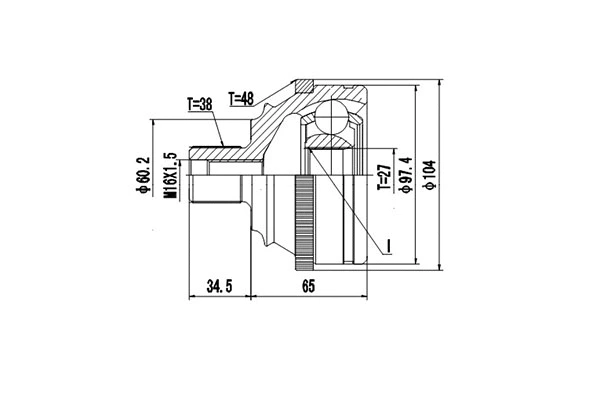 Joint Kit, drive shaft (DCV861006)
