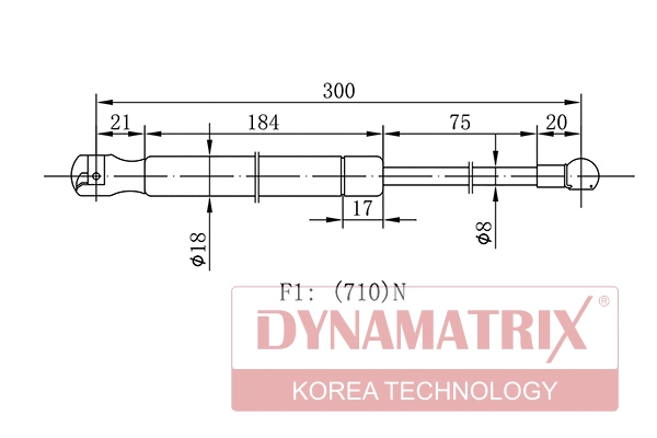 Gas Spring, boot/cargo area (DGS138654)