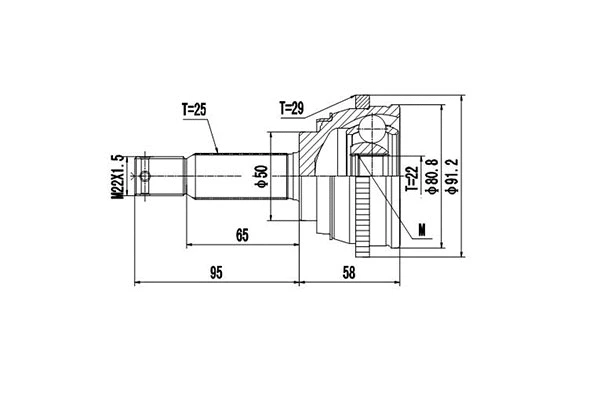 Joint Kit, drive shaft (DCV824002)