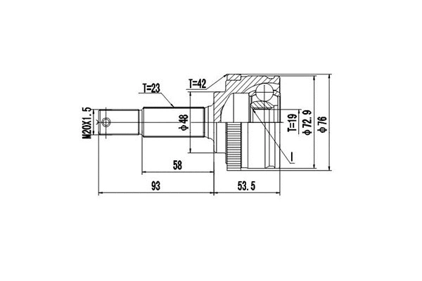 Joint Kit, drive shaft (DCV841058)