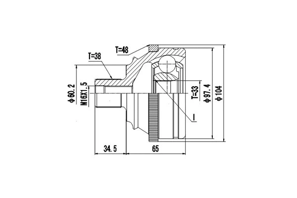 Joint Kit, drive shaft (DCV861004)