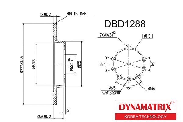 Brake Disc (DBD1288)