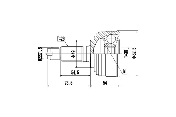 Joint Kit, drive shaft (DCV823011)