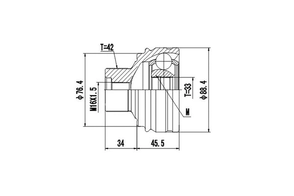 Joint Kit, drive shaft (DCV803086)