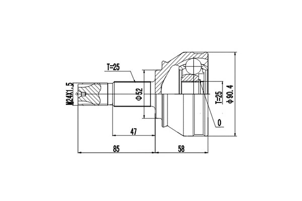 Joint Kit, drive shaft (DCV802003)
