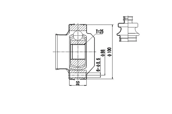 Joint Kit, drive shaft (DCV602011)