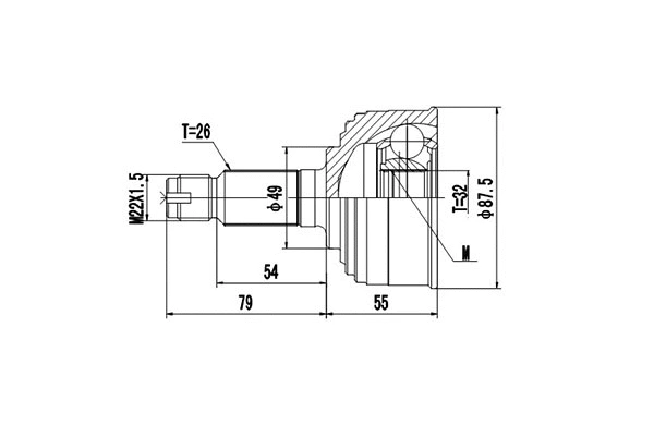 Joint Kit, drive shaft (DCV823021)