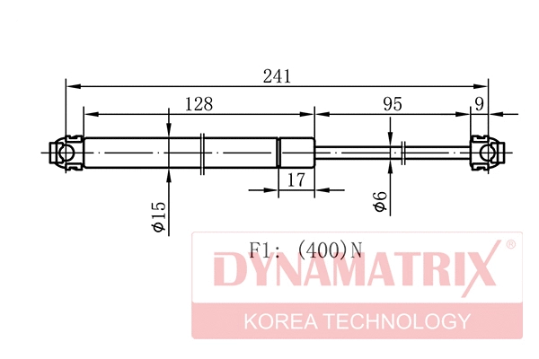 Gas Spring, bonnet (DGS1577BL)