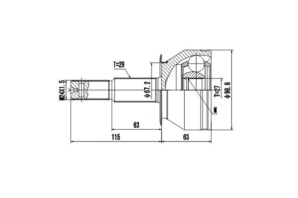 Joint Kit, drive shaft (DCV841240)