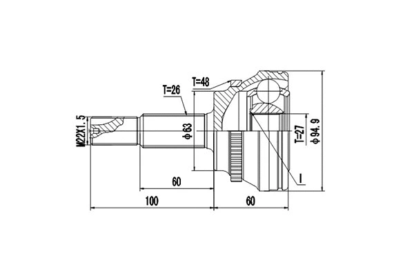Joint Kit, drive shaft (DCV859167)