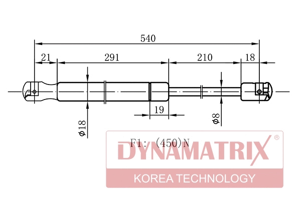 Gas Spring, boot/cargo area (DGS011499)