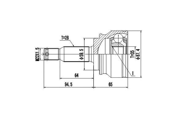 Joint Kit, drive shaft (DCV839117)