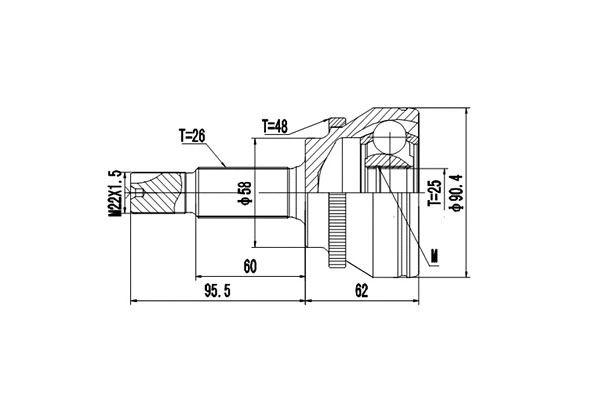 Joint Kit, drive shaft (DCV859226)