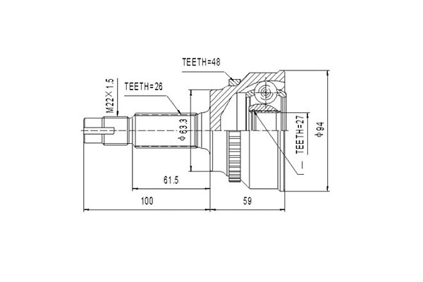 Joint Kit, drive shaft (DCV859175)