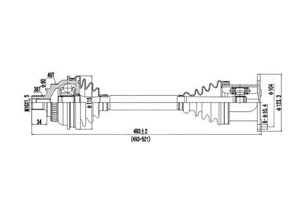 Drive Shaft (DDS203022)