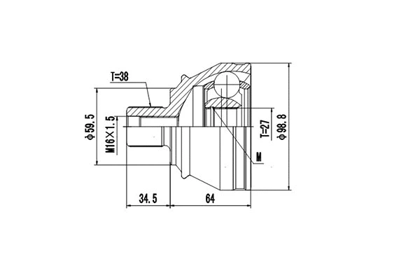 Joint Kit, drive shaft (DCV803077)