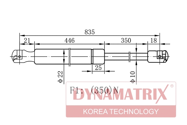 Gas Spring, boot/cargo area (DGS105409)