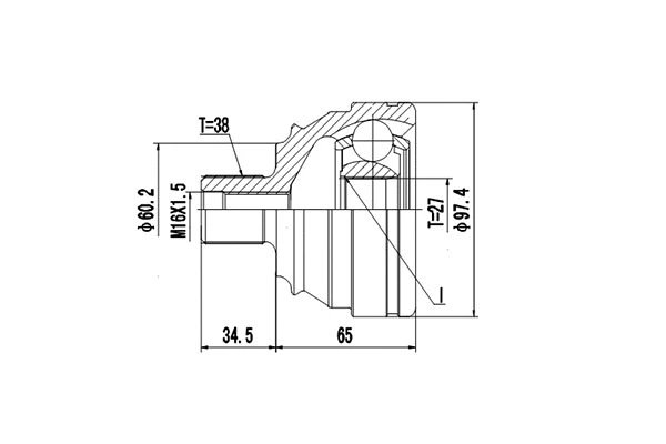 Joint Kit, drive shaft (DCV861005)