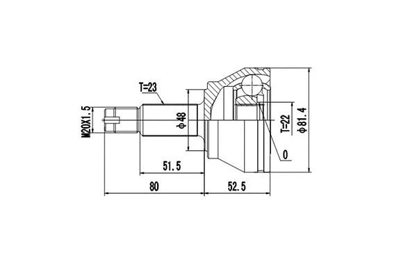 Joint Kit, drive shaft (DCV818015)