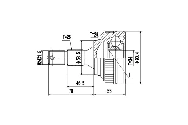 Joint Kit, drive shaft (DCV810076)