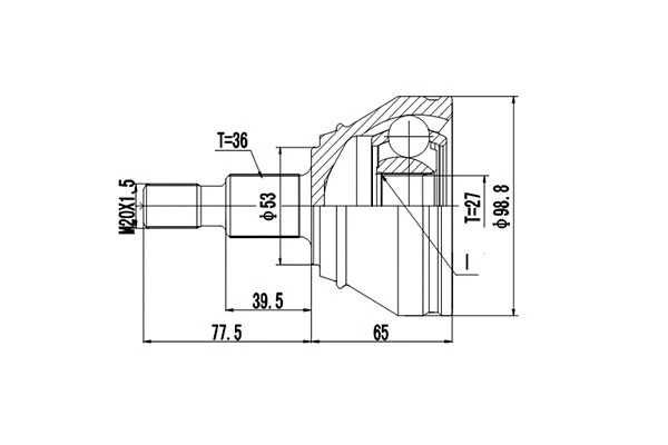 Joint Kit, drive shaft (DCV803035)
