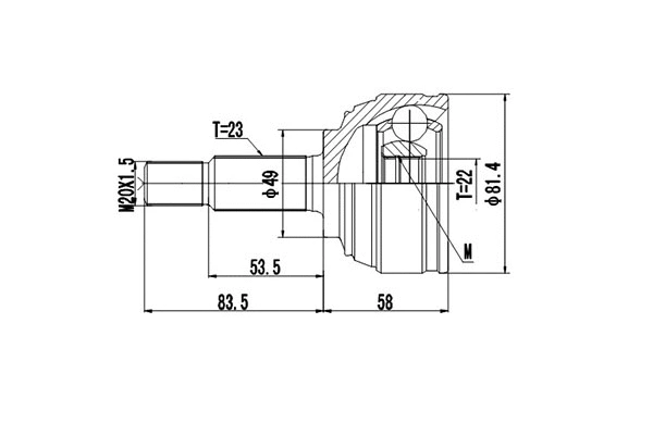 Joint Kit, drive shaft (DCV841047)