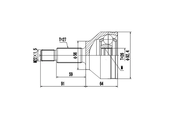 Joint Kit, drive shaft (DCV818008)