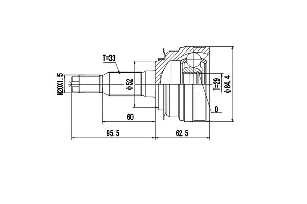 Joint Kit, drive shaft (DCV812001)