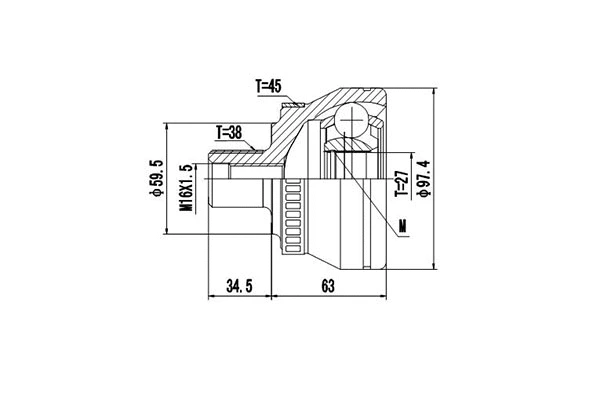 Joint Kit, drive shaft (DCV803078)