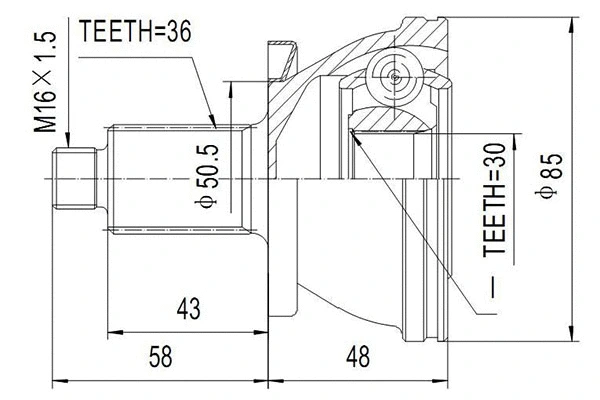 Joint Kit, drive shaft (DCV803027)