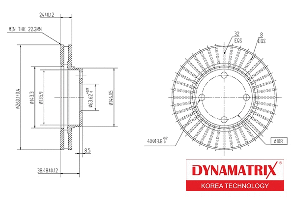 Brake Disc (DBD364F)