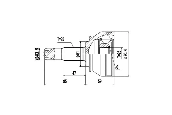 Joint Kit, drive shaft (DCV817042)