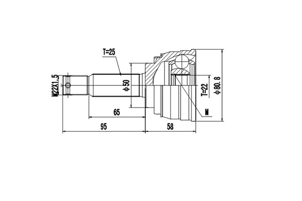 Joint Kit, drive shaft (DCV809004)