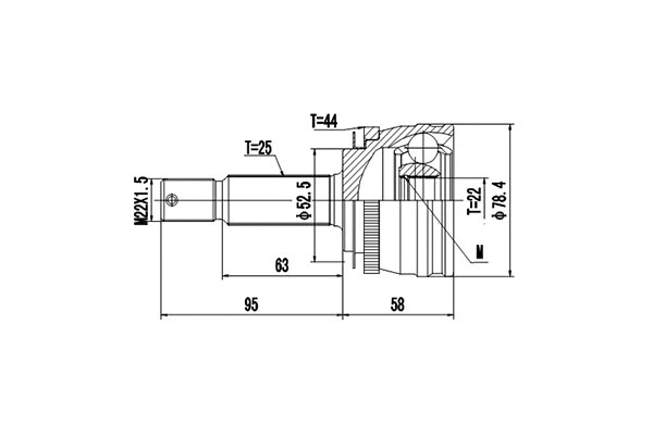 Joint Kit, drive shaft (DCV839105)