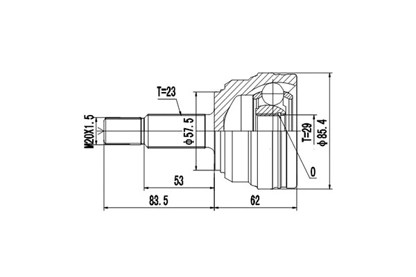 Joint Kit, drive shaft (DCV850003)